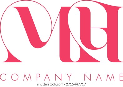 MH creative modern abstract letter logo vector design. Usable for your company or business and brand identity.