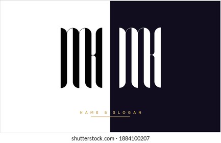 MH ,HM  Abstract Letters Logo monogram