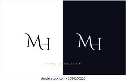 Mh Hm Abstract Letters Logo Monogram Stock Vector (Royalty Free ...