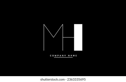 MH. Monogramm für abstrakte HM-Buchstaben