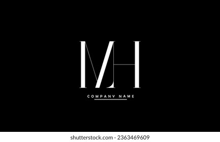 MH,  HM  Abstract  Letters  Logo  Monogram