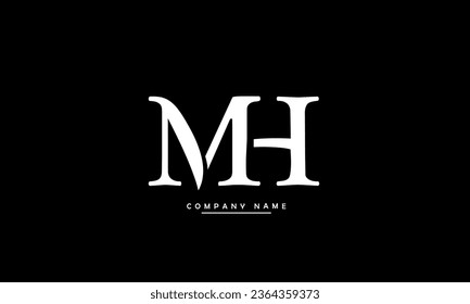 MH, HM  Abstract  Letters  Logo Monogram