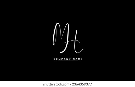 MH, HM  Abstract  Letters  Logo Monogram