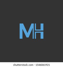 MH or HM letter designs for logo and icons