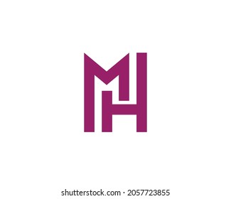 vector de diseño del logotipo MH HM