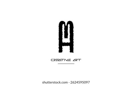 MH, HM, M, H abstract letters logo monogram
