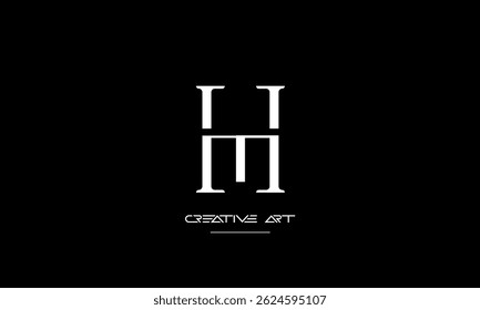 MH, HM, M, H abstrakte Buchstaben Logo-Monogramm