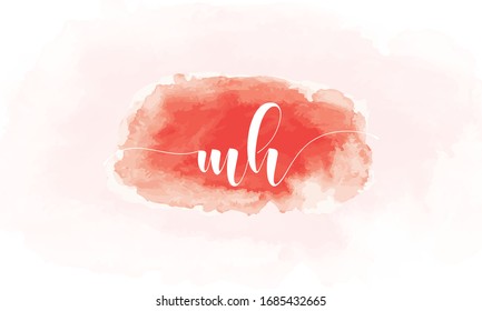 MH HM M H Logo design. Smart Mark of letter M and H in modern flat style. Vector graphic element for your company logotype. Male sign for business card. Black background
