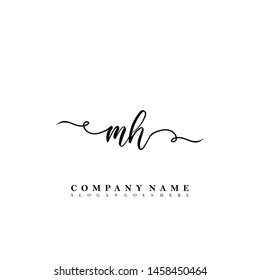 MH Initial beauty floral logo template