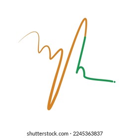 Erstmalige Handschrift Mh handgeschriebenes Logo für Identität