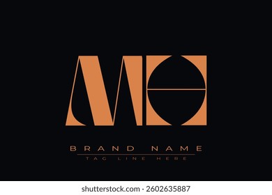 MH initial letter logo design. Letter M and H luxury alphabet letter logo icon template