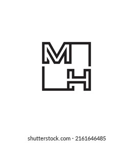 MH initial logo letters in high quality professional design that will print well across any print media