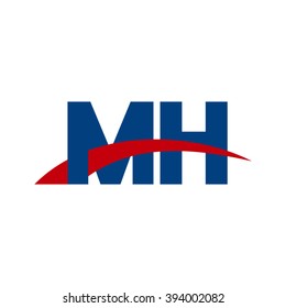 Mh Initial Overlapping Swoosh Letter Logo Stock Vector (Royalty Free ...