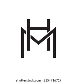 Mh Initials Monogram Letter Text Alphabet Stock Vector (Royalty Free ...