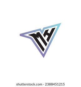 MH letter combination cool logo esport or gaming initial logo as a inspirational concept design