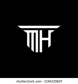 MH letter logo creative design with vector graphic