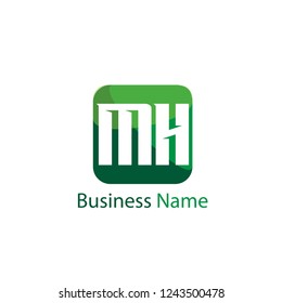 MH letter logo design