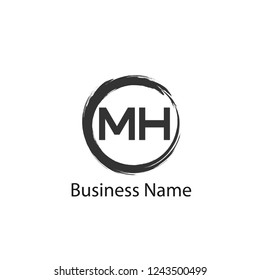 MH letter logo design