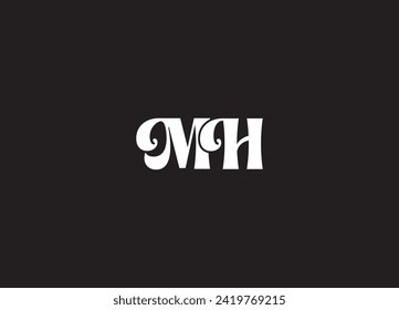MH LETTER LOGO DESIGN AND INITIAL LOGO 
