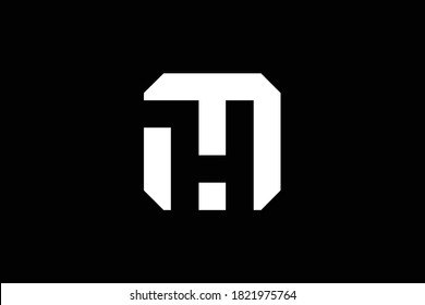 MH letter logo design on luxury background. HM monogram initials letter logo concept. MH icon design. HM elegant and Professional white color letter icon design on black background. M H HM MH