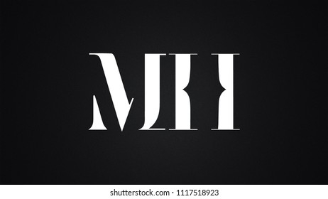 MH Letter Logo Design Template Vector