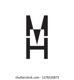 MH letter logo design vector