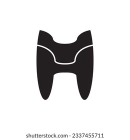 vector de diseño del logotipo de la letra MH