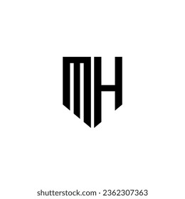 MH letter logo design with white background in illustrator. Vector logo, calligraphy designs for logo, Poster, Invitation, etc.