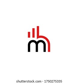 mh letter logo icon vector