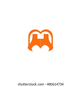 mh letter vector logo