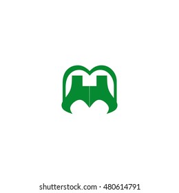 mh letter vector logo