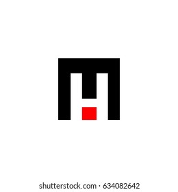 mh letter vector logo