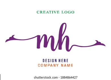 MH lettering logo is simple, easy to understand and authoritative
