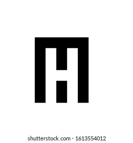 mh logo design simple modern template