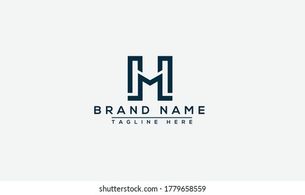 MH Logo Design Template Vector Graphic Branding Element.