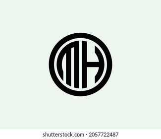 MH logo design vector template