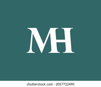 plantilla de vector de diseño de logotipo MH