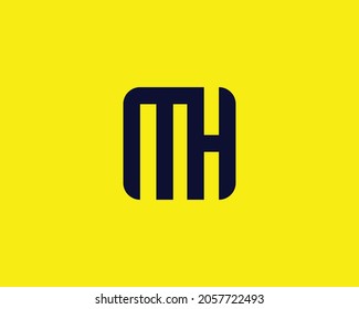 MH logo design vector template