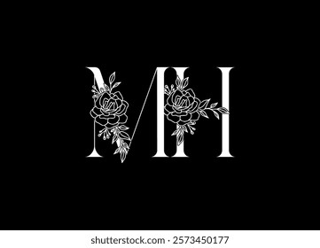 MH logo desing and monogram logo
