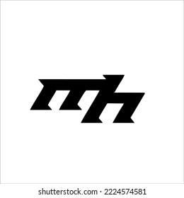MH logo font design for your name, brand and product