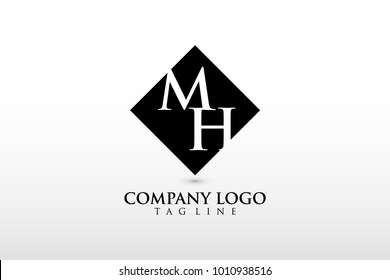 mh  logo vector black color