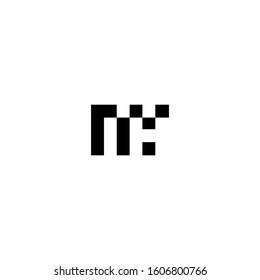MH M H logo icon design template elements