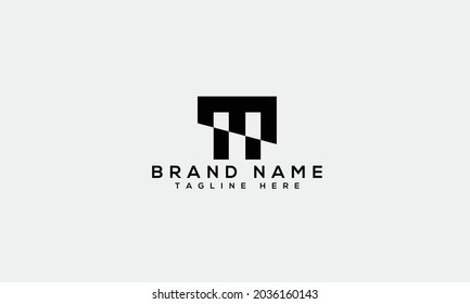 MH m h modern creative alphabet letter logo icon template 