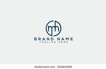 MH m h moderna letra del alfabeto creativa plantilla de icono 