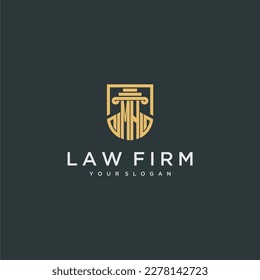 MH monogram initial for lawfirm logo ideas with creative polygon style design
