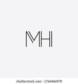 Initial Based Clean Minimal Logo Hw Stock Vector (royalty Free) 1499550986