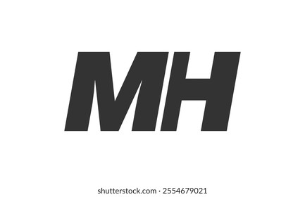 MH Techno Editable Font Logo For Corporate Branding. Bold, Futuristic Design With Unique Typographic Ideas. Minimal Custom Type And Dynamic Letter Variations For Promotion, Printing, And Book Titles