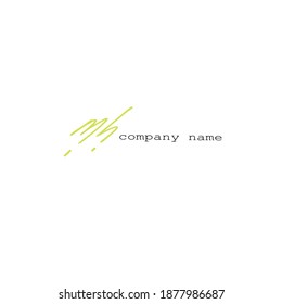 mh white background handwritten logo