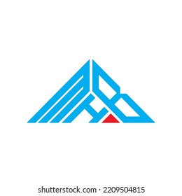 MHB letter logo creative design with vector graphic, MHB simple and modern logo in triangle shape.