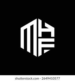 MHF logo MHF icon MHF monogram MHF letter minimalist Circle flat Unique modern abstract logo design
